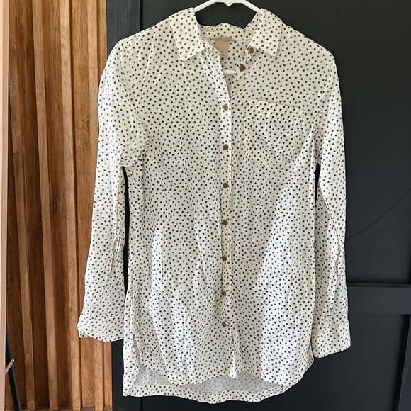 DULUTH Trading Co. Artisan Hemp Tunic in Polka Dot. XS - Picture 1 of 6